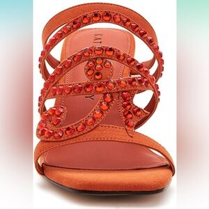 Katy Perry Women's The Layla Heeled Sandal size 6M eye rhinestones